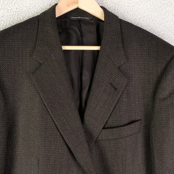 Hardy Amies Blazer Mens 44 Regular Brown Wool Ermenegildo Zegna Fabric Canada - Picture 2 of 15